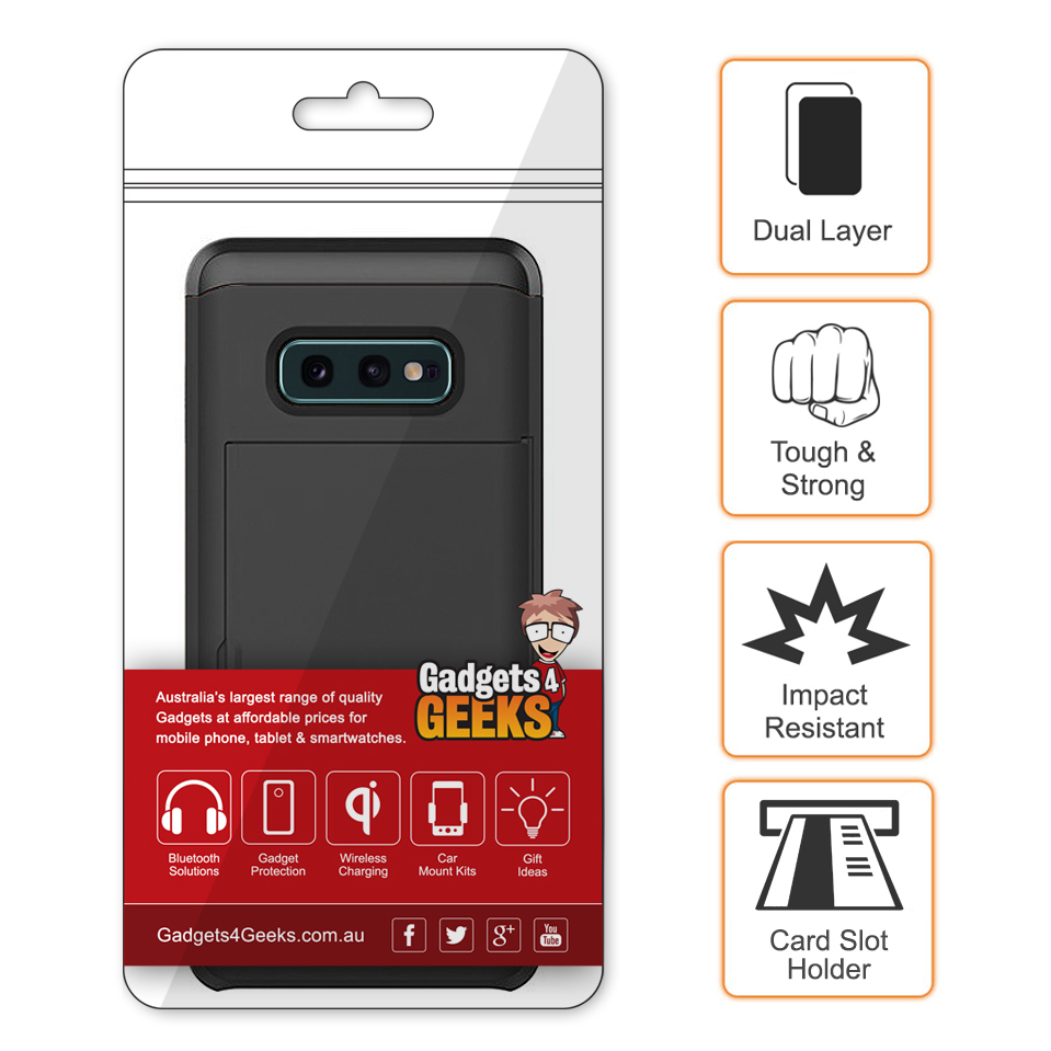 Tough Armour Slide Case & Card Holder for Samsung Galaxy S10e - Black